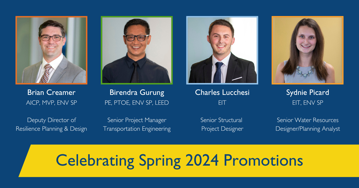 Celebrating Spring 2024 Promotions: Brian Creamer, Birendra Gurung, Charles Lucchesi, Sydnie Picard