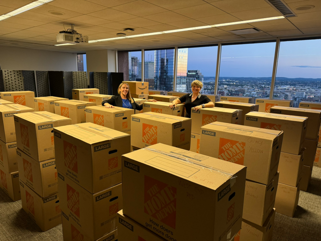 Jenn And Lisa With The Boxes