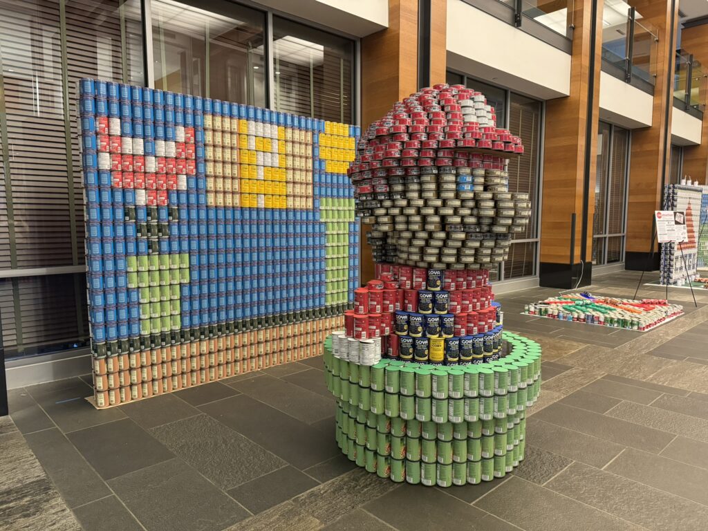 Nitsch's Mario sculpture for Canstruction 2024